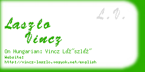 laszlo vincz business card